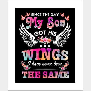 Since day my sons got his wings funny saying Posters and Art